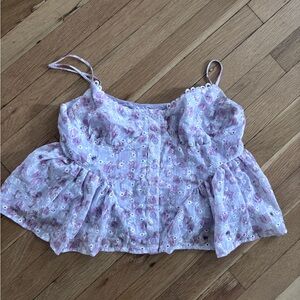 Chic Floral Lilac Blouse